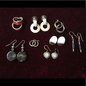 8 pair pierced earring lot (#4)